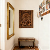 The Good Shepherd Beechwood Icon – Hand-Carved Christian Home Decor | Christ the Shepherd Wall Art