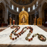 Natural Agate Rosary - Chaplet of the Seven Sorrows