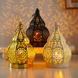 Moroccan Iron Cutout Lantern | Decorative Candle Holder