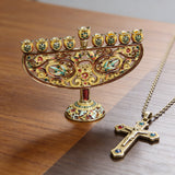 Enamel Hanukkah Menorah