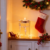 Jesus Crystal Engraved Candle Holder: Light & Faith in One
