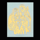 Luxury Religious Jesus Virgin Mary Gold Plated Copper Mobile Phone Decorative Sticker