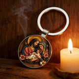 Holy Family Keychain: Carry the Warmth of the Nativity Wherever You Go