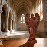 Metatron Angel Cube Beechwood Guardian Ornament: Soulful Resonance of Faith and Art