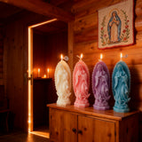Our Lady of Guadalupe Scented Candle: A Sacred Glow of Devotion & Serenity