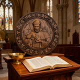 St. Francis of Assisi Patron Saint of Animals Religious Icon - Natural Wood Wall Decoration Hanging Souvenir