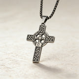 Celtic Knot Titanium Steel Cross