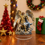 Archangel Michael Acrylic Statue: Divine Protection for Your Home & Faith Space 🛡️