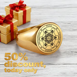 Spring Sale: Archangel Metatron Cube Stainless Steel Ring