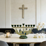 Hand-Painted Jerusalem Holy City Menorah: Light Up the Spirit of the Sacred City