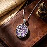 Tree of Life Amethyst Necklace – Growth, Wisdom & Divine Light