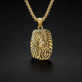 Ancient Egyptian Bastet Cat Goddess Stainless Steel Necklace | Egyptian Revival Jewelry
