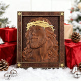 ✝️ Hand-Carved Jesus Thorn Crown Wood Art: A Christian Symbol of Redemption & Grace