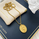 18K Gold Virgin Mary of Guadalupe Necklace