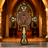Miracle Medal Wooden Double Sided Wood Carving