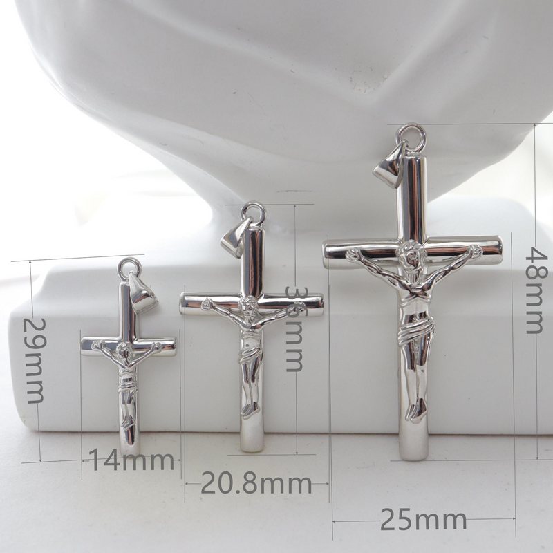 S925K Silver Jesus Cross Necklace