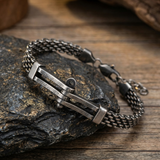 Minimalist Double‑Row Chain Bar Stainless Steel Bracelet