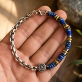 Boho Natural Stone Compass Beaded Bracelet