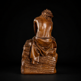 Boxwood "Crown of Thorns" Jesus Meditation Sculpture - Hand-carved Spiritual Art | A Concrete Reminder of His Divine Burden