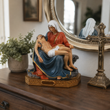 Resin Pietà Statue – Virgin Mary Holding Jesus Christian Home Decor