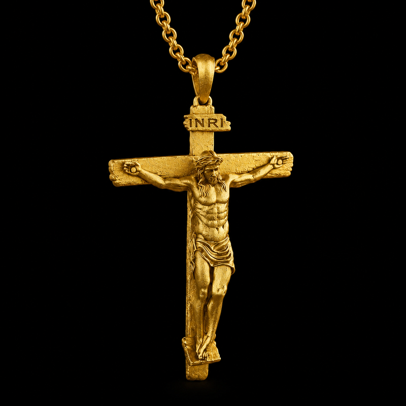 S925K Sandblasted Silver Jesus Crucifix Pendant – BGCOPPER