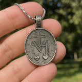 Pure Tin Miraculous Medal Virgin Mary Necklace