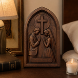 Hand-Carved Beechwood Christian Marriage Prayer Plaque – Personalized Wedding & Anniversary Gift