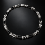 Men’s Christian Cross Link Necklace & Bracelet – 316L Titanium Steel Faith Jewelry