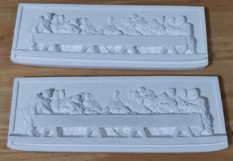 The Last Supper Plaster Statue Vintage 3D Relief Home Decorative Ornament Diorama