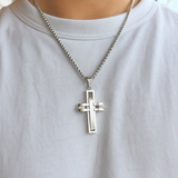 3D Interlocking Stainless Steel Cross Necklace