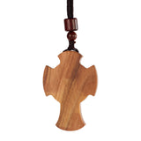 St. Michael the Archangel Wooden Cross Pendant