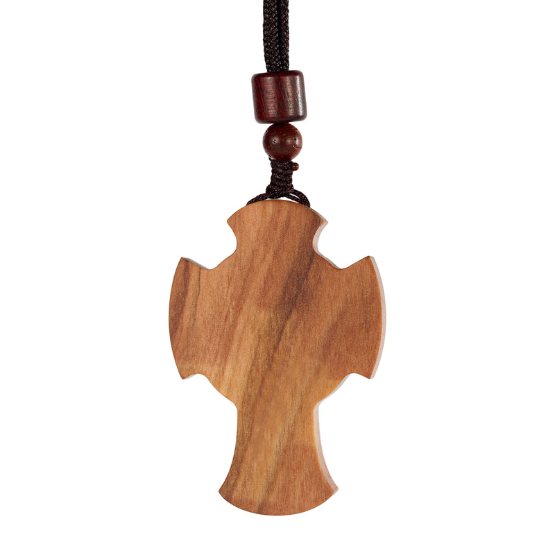 St. Michael the Archangel Wooden Cross Pendant
