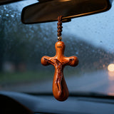 Bgcopper Rosewood Crucifix of Jesus' Passion (Necklace & Car Charm Options)