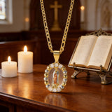 Our Lady of Guadalupe Halo Pendant Necklace: Devotion Meets Modern Elegance