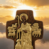 Good Shepherd Wooden Cross: A Religious Gift of Endless Care & Guidance