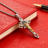 St. Benedict Exorcism Cross Necklace - Bless you and your family