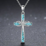 Turquoise Infinity Cross Necklace – Eternal Faith & Southwest Spirit