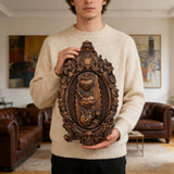 Three Sacred Hearts of the Holy Family Wall Hanging Art work Personalized Religious Gift wooden decor