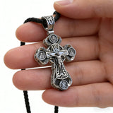 Two-Sided Devotional Cross - Jesus & Mary in 925 Silver - Wearable Faith