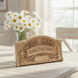 Bless Our Home Solid Wood Family Plaque