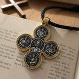 Baroque Style Crucifix Pendant with Jesus and the Four Archangels – A Symbol of Faith and Divine Protection