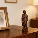 Joseph Wooden Round Carved Tabletop Ornament