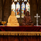 🕊️ Jesus Meditation Wooden Statue - Desk Sculpture for Prayer & Reflection