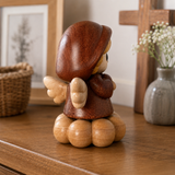 Silent Guardian Wooden Angel-A Small Prayer Companion for Her Bedside, Desk, or Prayer Corner