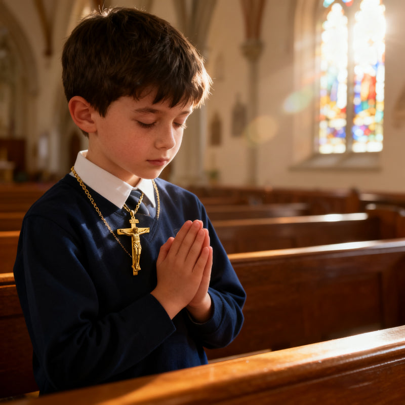 S925K Sandblasted Silver Jesus Crucifix Pendant