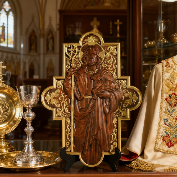 The Good Shepherd Wooden Cross: A Christian Symbol of Christ’s Unfailing Care