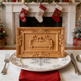 Limited: Southern European boxwood Jesus Last Supper - Religious Vatican Christian Wall Art Sculpture