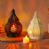 Moroccan Iron Cutout Lantern | Decorative Candle Holder