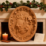 Sacred Family Three Sacred Hearts Wall Decoration Wood Sculpture