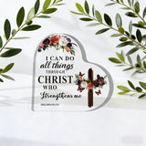 Heart-Shaped Cross Acrylic Decor: A Daily Reminder of Strength in Faith